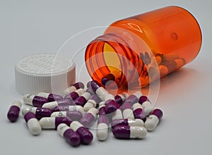 A Bottle of Generic 40 MG Prescription Capsule Pills