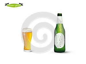 Bottle and glass of beer