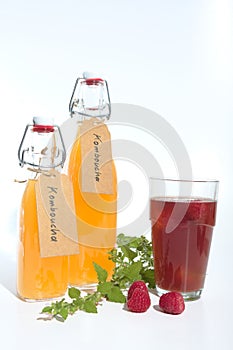 Refreschment with juice beverage and ice