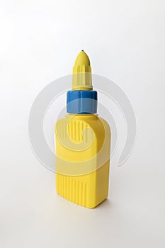 Bottle of glue, close-up