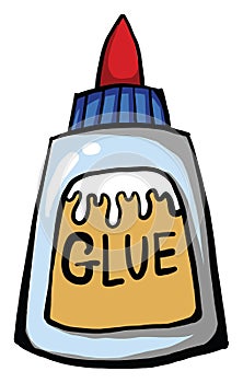 Bottle glue, illustration, vector