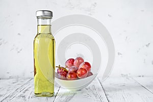Bottle of grape seed oil