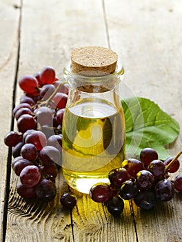 Bottle with grape seed oil