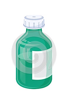 Bottle of green paint