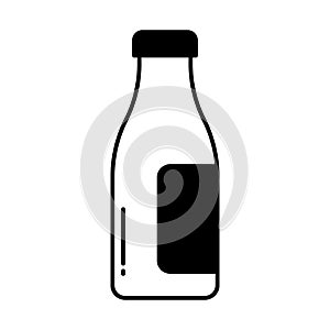 Bottle Half Glyph Style vector icon which can easily modify or edit photo