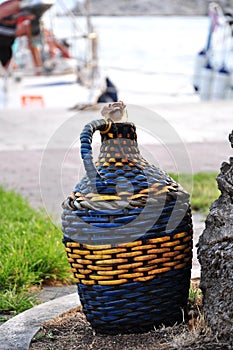 Bottle of homemade wine