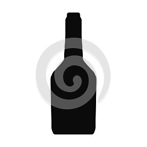 Bottle icon black color isolated on white background