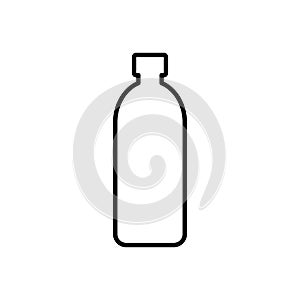 Bottle icon - black vector