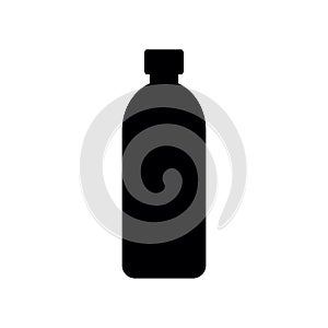 Bottle icon - black vector
