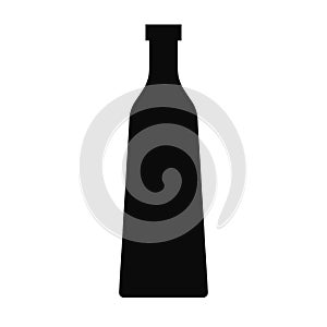 Bottle icon silhouette black color