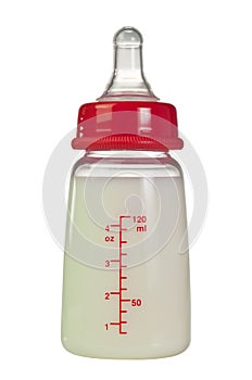 Bottle of infant formula milk