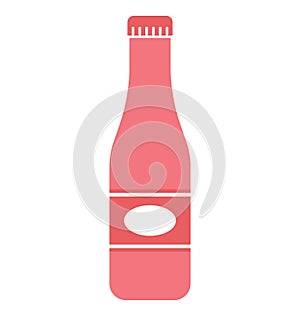 Bottle Isolated Vector Icon editable