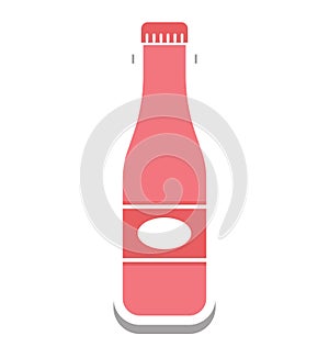 Bottle Isolated Vector Icon editable