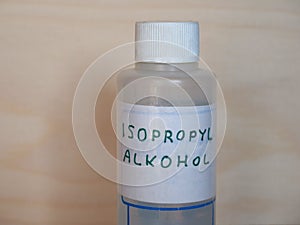 bottle of isopropyl alcohol