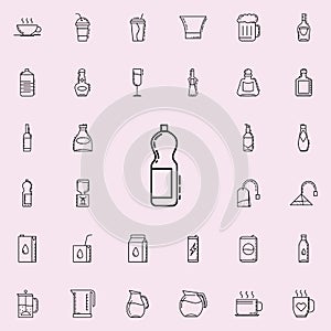 bottle of juice dusk icon. Drinks & Beverages icons universal set for web and mobile