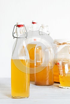 Bottle of jun tea healthy natural probiotic drinks photo