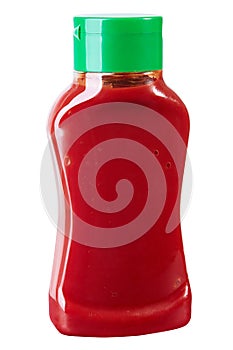 Bottle of Ketchup isolated on white background