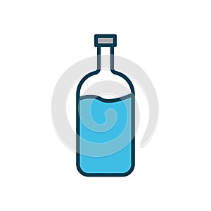 Bottle lineal color icon. Editable stroke