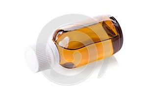 Bottle with liquid medicine isolated
