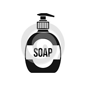 Bottle of liquid soap icon, simple style