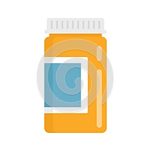 Vector bottle of medicine in flat style photo