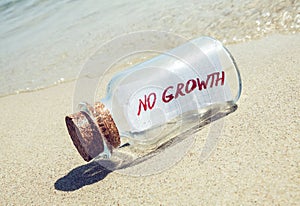 Bottle with a message No growth