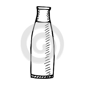 Bottle of milk vector illustration hand drawing doodle