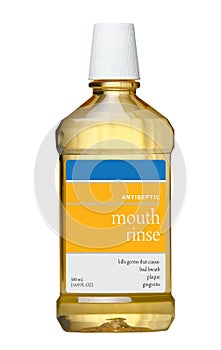 Bottle of mouthwash