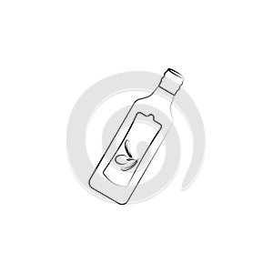 Bottle olive oil icon. Element of oil icon for mobile concept and web apps. Hand drawn Bottle olive oil icon can be used for web a