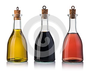 Bottle of olive oil and vinegar