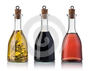 Bottle of olive oil and vinegar