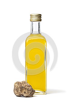 Bottle of olive oil with white truffle