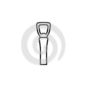 Bottle opener line icon on white background