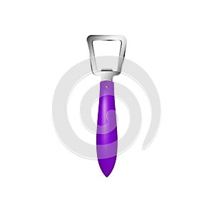 Bottle opener with purple handle