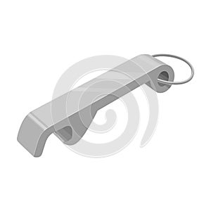 Bottle opener vector cartoon icon. Vector illustration corkscrew on white background. Isolated cartoon illustration icon