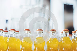 Bottle of Orange Fanta glass soda
