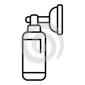 Bottle oxygen concentrator icon outline vector. Canister flow