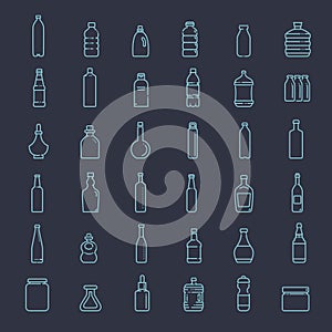 Bottle, packaging collection - vector