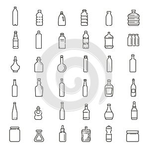 Bottle, packaging collection - vector