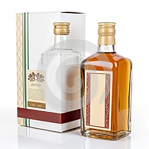 Bottle packaging isolated on white background