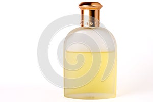 Bottle of Perfume/ Aftershave with Metal Cap on it photo