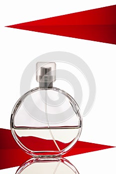 Bottle of perfume isolated over a white background