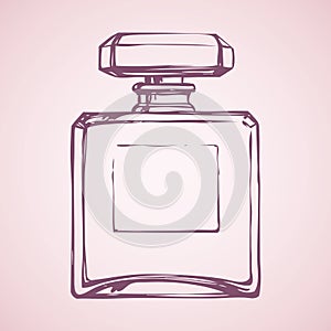 Una bottiglia da profumo. vettore disegno 