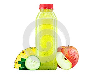 Bottle of Pineapple, Apple, and Cucumber Juice