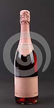 Bottle of pink champange.