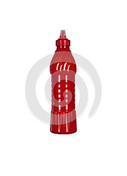 Bottle plastic catchup red organic