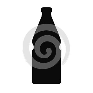 Bottle plastic icon black color isolated on white background