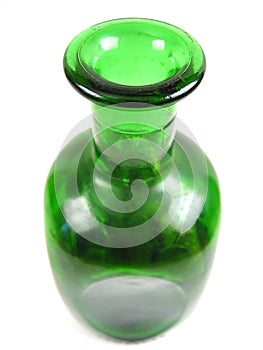 Bottle pouring gold (front up view)