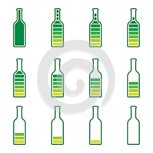 Bottle preloader green and yellow