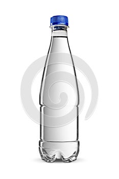 Bottle of purified water isolated on white